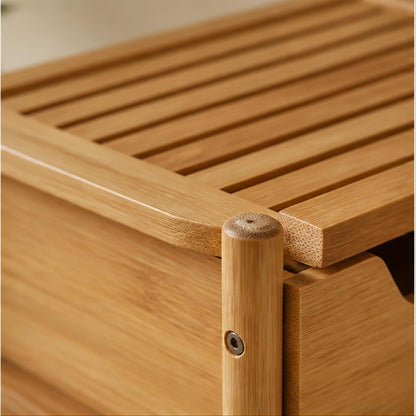 Close view of Cove Twin-Level Stack Box materials and craftsmanship