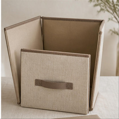 Fold-Flat Linen Cube interior structure and everyday use