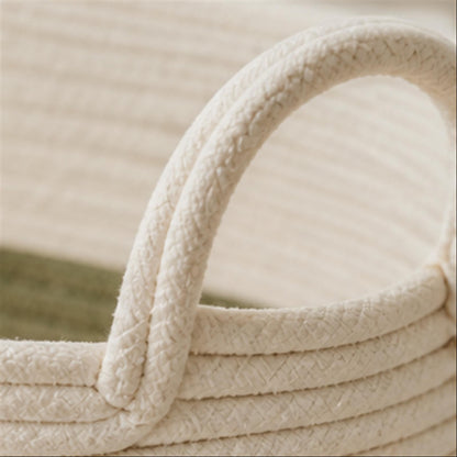 Close view of Harbor Cotton Rope Basket materials and craftsmanship