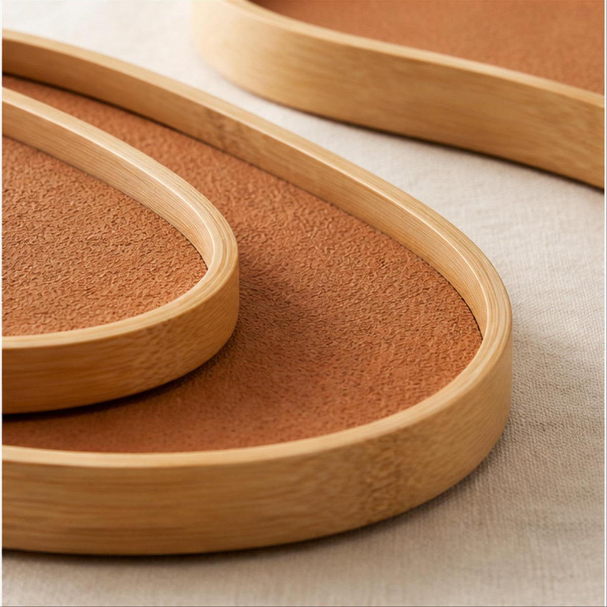 Close view of Nest Desk Tray Set materials and craftsmanship