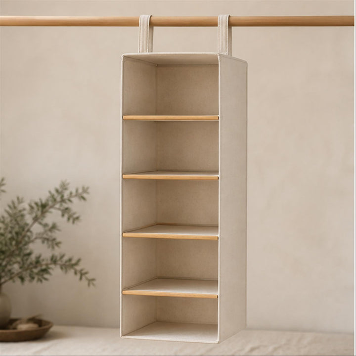 Soft Cell Wardrobe Organizer in a warm natural-light studio
