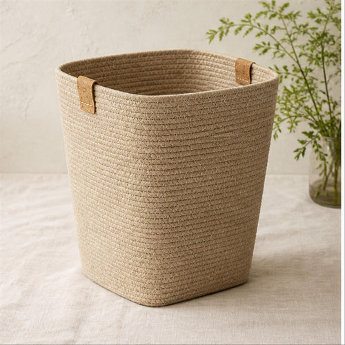 Tapered Paper Fiber Bin in a warm natural-light studio