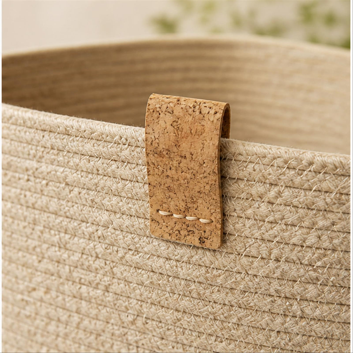 Close view of Tapered Paper Fiber Bin materials and craftsmanship